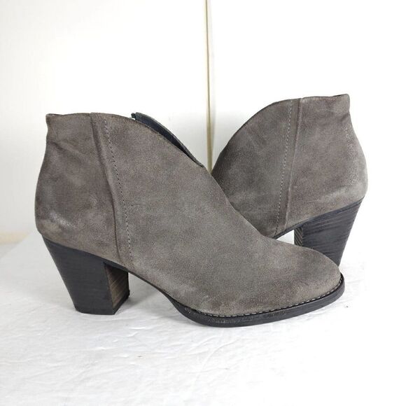 Paul Green Women's Delgado Uk5,5 US 8 Gray Suede Side Zip Ankle Booties Boots - Picture 8 of 15